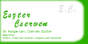 eszter cserven business card